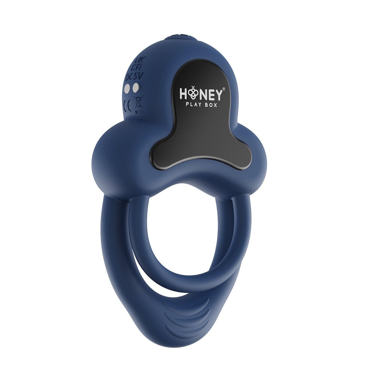 Anello-App-Controlled Vibrating Double Cock Ring with Clitoral Stimulator, Toys   – shown in product photo,  
