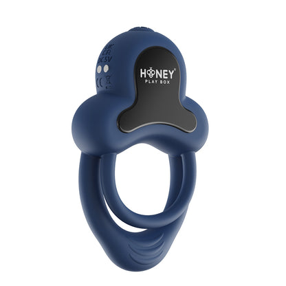 Anello-App-Controlled Vibrating Double Cock Ring with Clitoral Stimulator, Toys   – shown in product photo,  